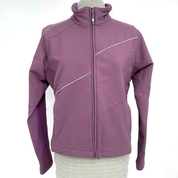 Merrell Purple Softshell Jacket Full Zip Up Hiking Outdoor Coat Gorpcore Size M - Picture 1 of 12